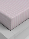 Kvalitex Bavlněné napínací prostěradlo 220x200cm růžový proužek Kvalitex