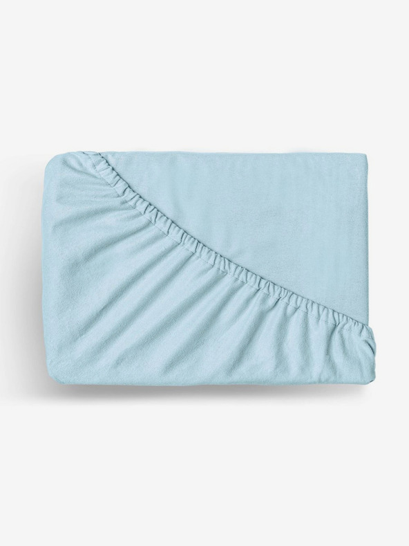 Kvalitex Flanelové napínací prostěradlo 80x200cm světle modré