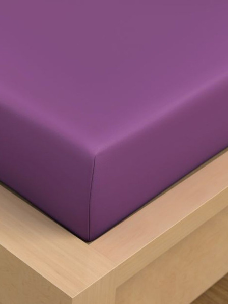 Kvalitex Prostěradlo bavlněné napínací 90x200cm fialové Kvalitex