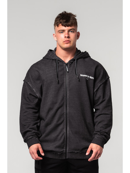 Nebbia Washed-off mikina na zip GYM BRO 362