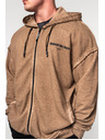 Nebbia Washed-off mikina na zip GYM BRO 362