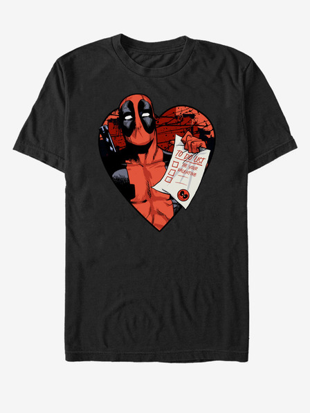 ZOOT.Fan Černé unisex tričko Marvel Deadpool List