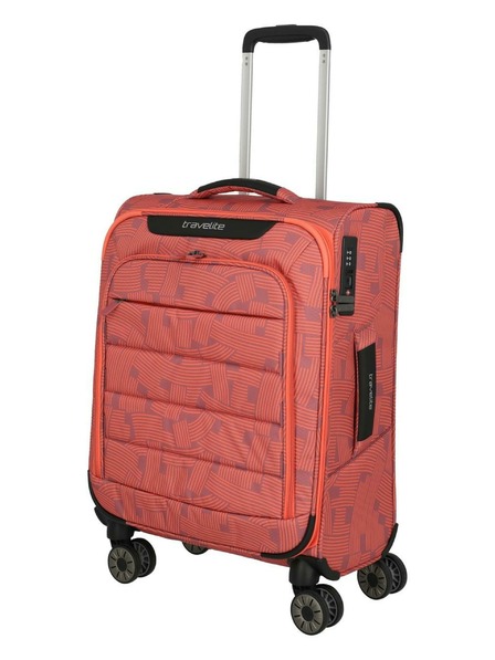 Travelite Cestovní kufr Travelite Skaii 4w S Print Peach
