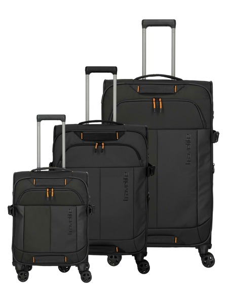 Travelite Sada cestovních kufrů Travelite Briize S,M,L Black