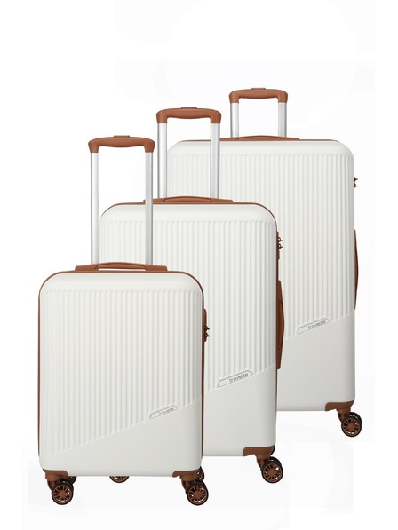 Travelite Sada cestovních kufrů Travelite Bali S,M,L White/Cognac