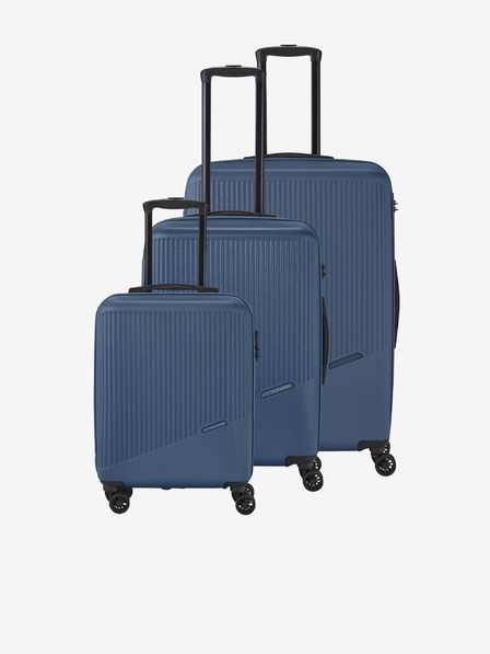 Travelite Sada tří cestovních kufrů v modré barvě Travelite Bali S,M,L Blue