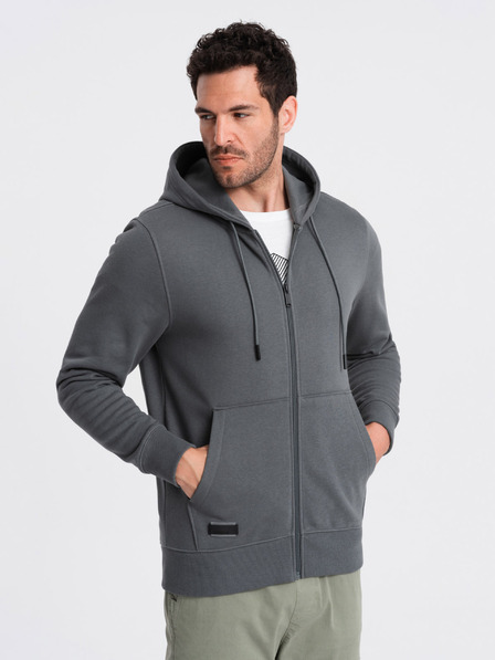 Ombre Clothing Pánská bavlněná mikina BASIC s rozepínáním  Ombre Clothing