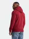 Ombre Clothing Pánská mikina s kapucí a nášivkou - červená V3 OM-SSZP-0140 Ombre Clothing