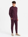 Ombre Clothing BASIC pánská bavlněná mikina BASIC bordó Ombre Clothing