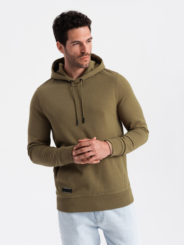 Ombre Clothing Pánská bavlněná klokaní mikina BASIC s kapucí  Ombre Clothing