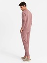 Ombre Clothing Pánská bavlněná mikina BASIC BASIC tmavě růžová Ombre Clothing
