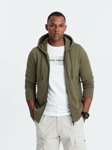 Ombre Clothing Pánská bavlněná elastická mikina BASIC  Ombre Clothing