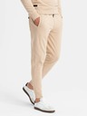 Ombre Clothing Pánská bavlněná mikina BASIC + tepláky béžová Ombre Clothing