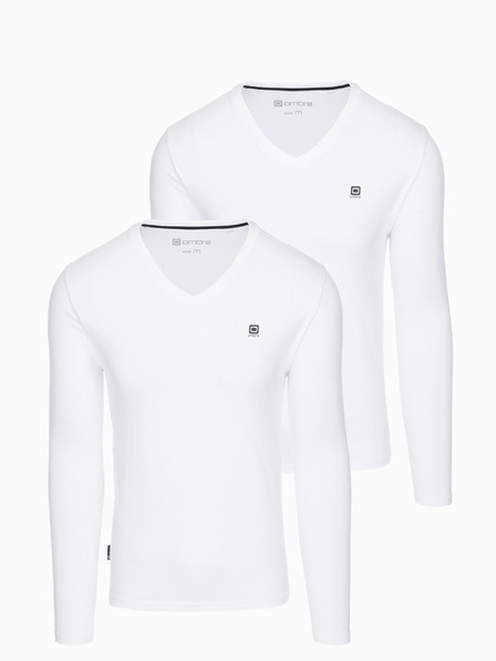 Ombre Clothing Pánský set s dlouhým rukávem V-NECK - mix 2-pack V2 Z87 Ombre Clothing