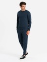 Ombre Clothing BASIC pánská bavlněná mikina BASIC tmavě modrá Ombre Clothing