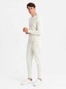 Ombre Clothing Pánská bavlněná tepláková souprava BASIC krémová Ombre Clothing