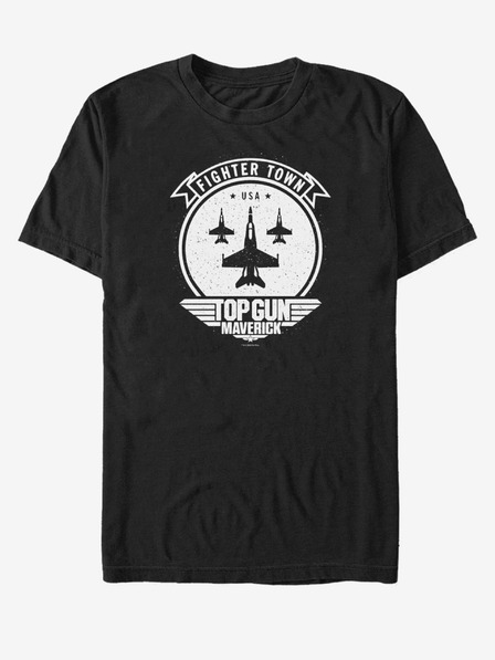 ZOOT.Fan Černé unisex tričko Paramount Fighter Town Solid