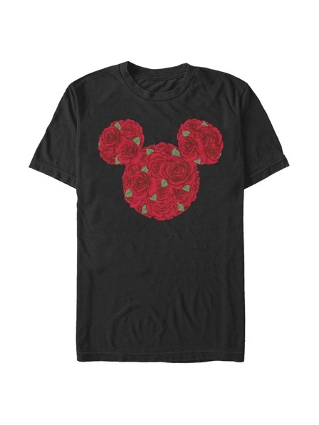 ZOOT.Fan Černé pánské tričko Disney Classics Mickey Mouse Roses