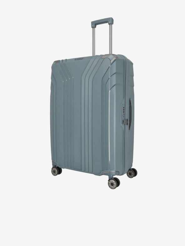 Travelite Šedomodrý cestovní kufr Travelite Elvaa 4w L