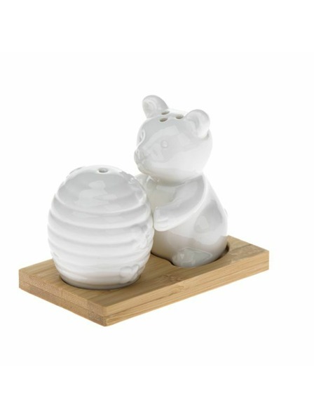 Casa de Engel Porcelánová slánka a pepřenka na bambusovém tácku - medvídek, 1/54