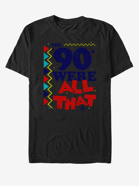 ZOOT.Fan Černé unisex tričko Nickelodeon 90 All