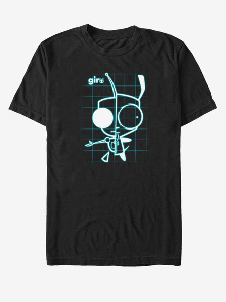 ZOOT.Fan Černé unisex tričko Nickelodeon GIR SCHEMATIC