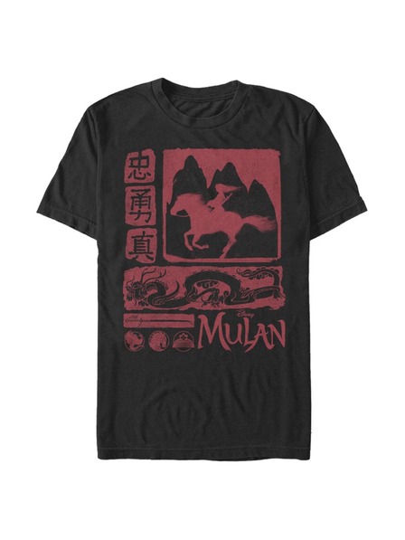ZOOT.Fan Černé pánské tričko Disney Mulan Block