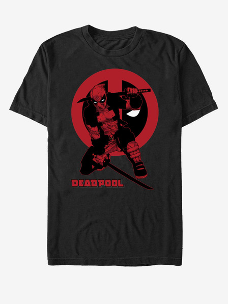 ZOOT.Fan Černé unisex tričko Marvel Samurai Deadpool