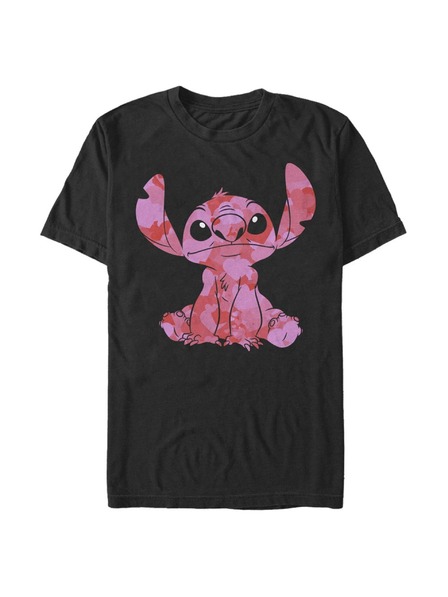 ZOOT.Fan Černé pánské tričko Disney Classics Stitch Heart Fill