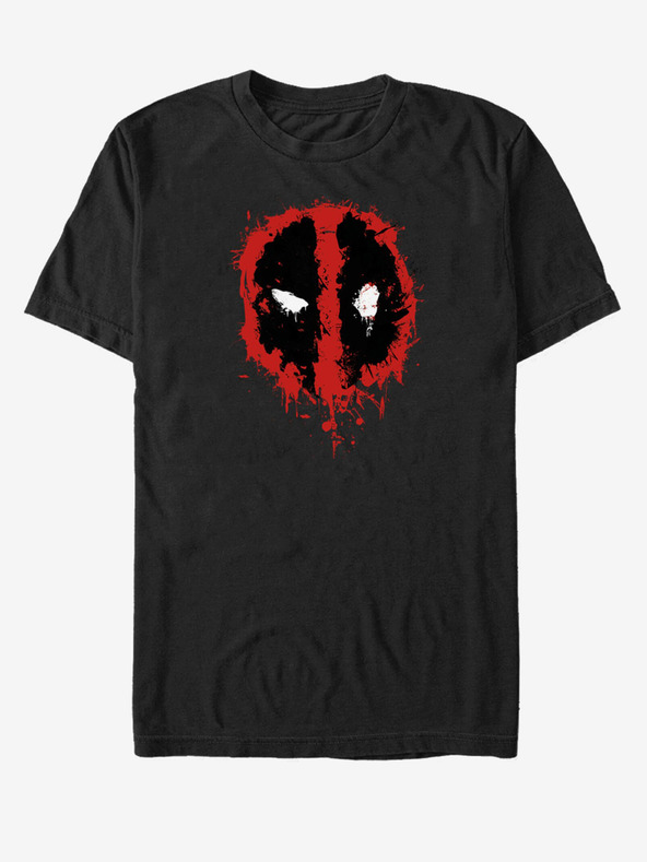 ZOOT.Fan Černé unisex tričko Marvel Deadpool Splatter Icon