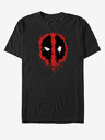 ZOOT.Fan Černé unisex tričko Marvel Deadpool Splatter Icon
