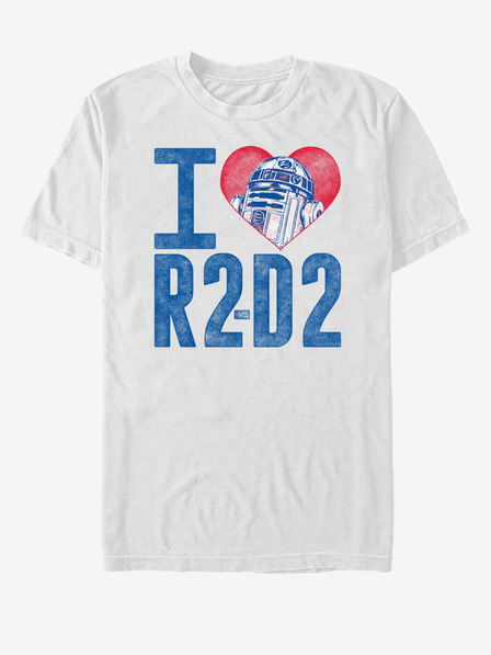 ZOOT.Fan Bílé unisex tričko Star Wars R2D2 Love