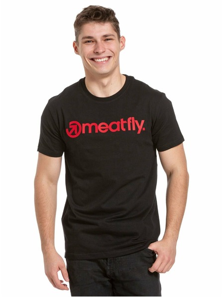 Meatfly Meatfly pánské tričko Joe Red/Black | Červená | Velikost S | 100% bavlna