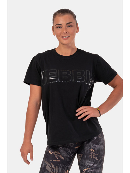 Nebbia Invisible Logo NEBBIA tričko 602 Black Nebbia