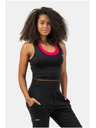 Nebbia Sportovní slim-fit crop tílko 422 Black