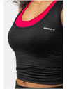 Nebbia Sportovní slim-fit crop tílko 422 Black