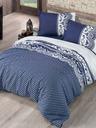 Kvalitex Francouzské bavlněné povlečení Standard Canzone modré 240x220, 70x90cm Kvalitex