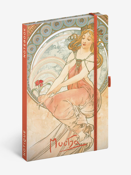 NOTIQUE NOTIQUE Notes Alfons Mucha – Malířství, linkovaný, 13 x 21 cm