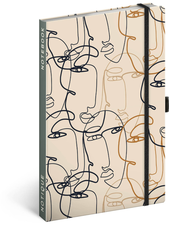 NOTIQUE NOTIQUE Notes Tvář, linkovaný, 13 x 21 cm BAAGL