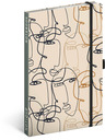 NOTIQUE NOTIQUE Notes Tvář, linkovaný, 13 x 21 cm BAAGL