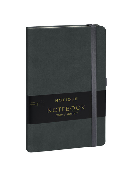 NOTIQUE NOTIQUE Notes Šedý, tečkovaný, 13 x 21 cm BAAGL