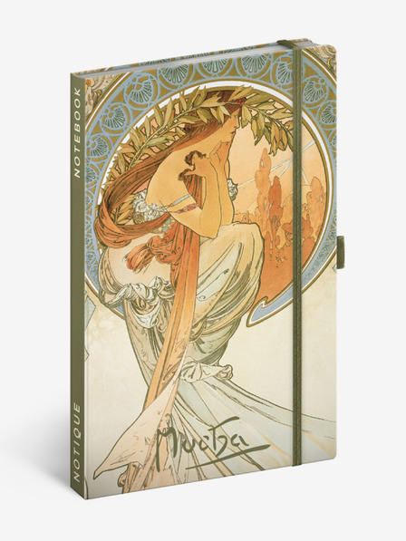 NOTIQUE NOTIQUE Notes Alfons Mucha – Poezie, linkovaný, 13 x 21 cm