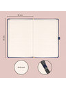 NOTIQUE NOTIQUE Notes Balacron, tmavě modrý, tečkovaný, 15 x 21 cm