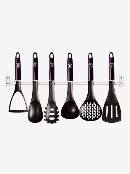 Berlingerhaus Kuchyňské náčiní s nástěnným držákem 7 ks Purple Eclipse Collection BERLINGERHAUS