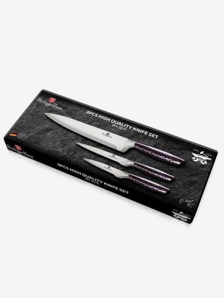 Berlingerhaus Sada tří nerezových nožů BERLINGERHAUS Purple Eclipse Collection