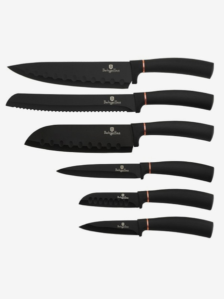 Berlingerhaus Sada šesti nožů s nepřilnavým povrchem BERLINGERHAUS Black Rose Collection