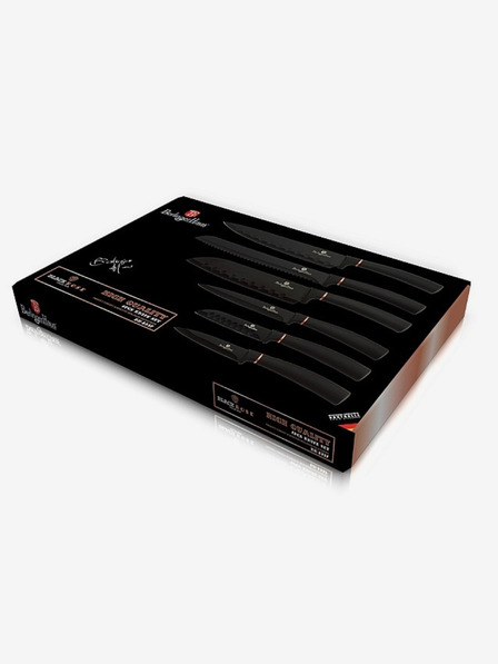 Berlingerhaus Sada šesti nožů s nepřilnavým povrchem BERLINGERHAUS Black Rose Collection
