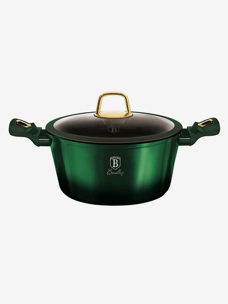 Berlingerhaus Kastrol s poklicí a titanovým povrchem 20 cm Emerald Collection BERLINGERHAUS