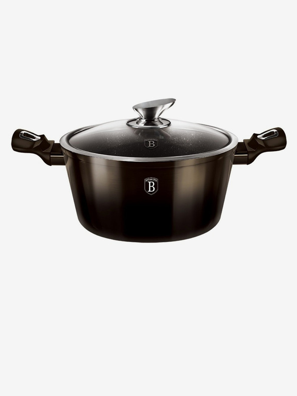 Berlingerhaus Kastrol s mramorovým povrchem 20 cm Shiny Black Collection 2 poklice BERLINGERHAUS