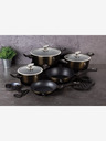 Berlingerhaus Kastrol s mramorovým povrchem 20 cm Shiny Black Collection 2 poklice BERLINGERHAUS